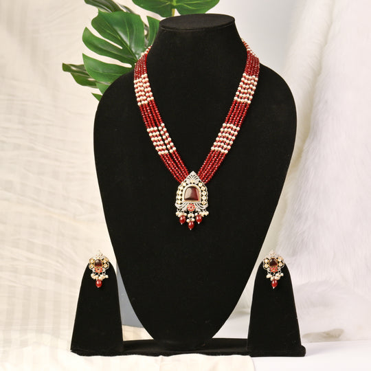 Red Rani Necklace Set