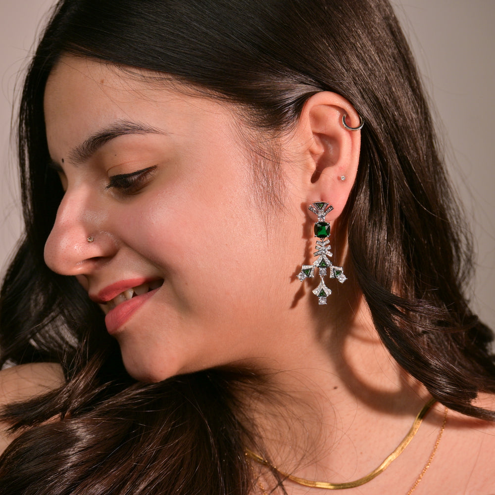 Rhodium Earrings