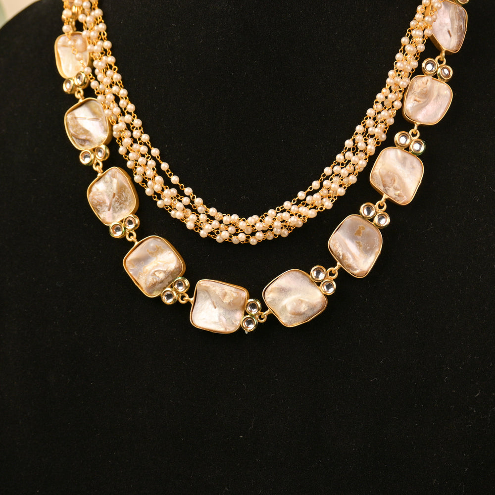 WhiteFusion Stones Necklace Set