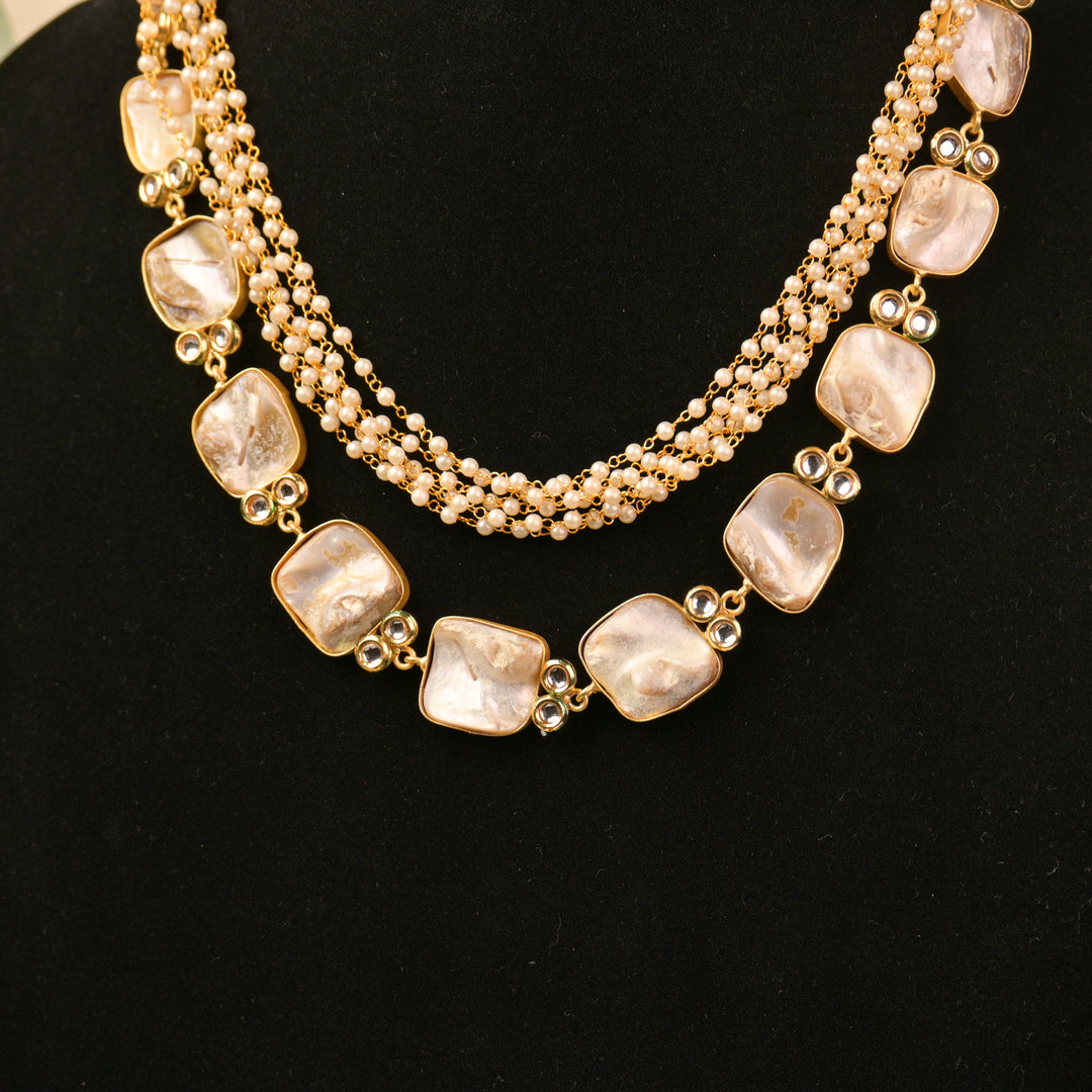 WhiteFusion Stones Necklace Set