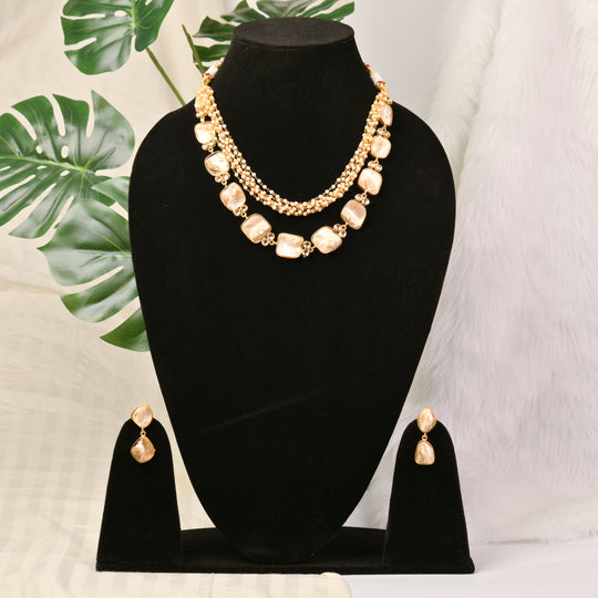 WhiteFusion Stones Necklace Set