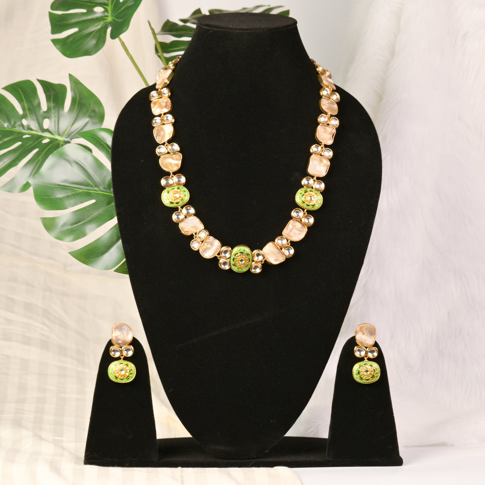Graceful Pearl Droplet Necklace Set