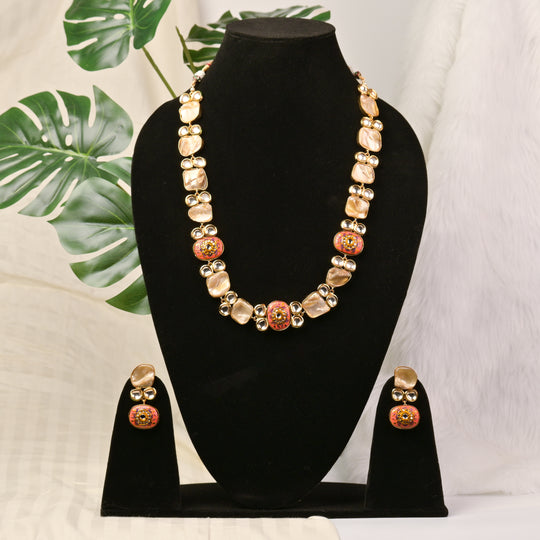 Graceful Pearl Droplet Necklace Set