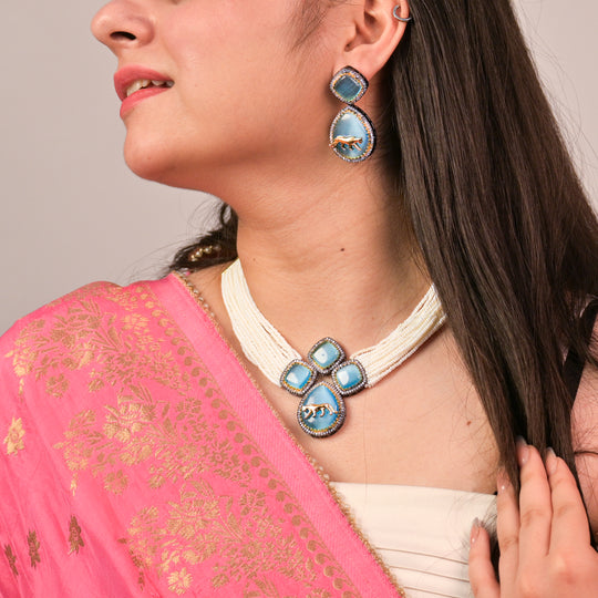 Azurine Handcrafted Necklace Set
