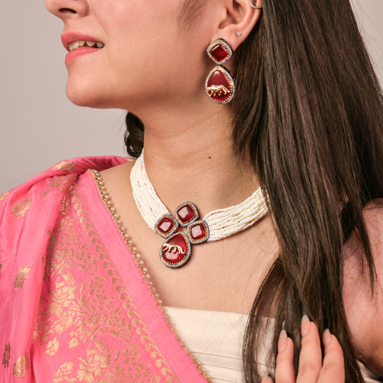 Azurine Handcrafted Necklace Set