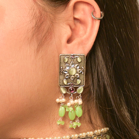 Premiun Impon Necklace Set With Mathapatti